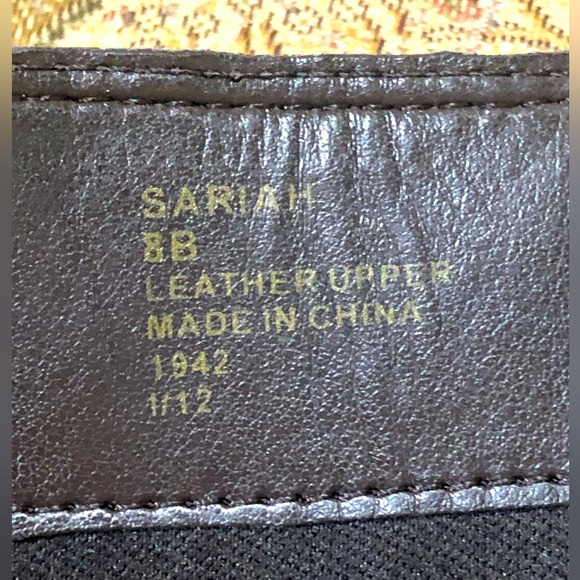 Ralph Lauren Brown Leather Sariah Knee High Boots With Brass Logo Detail Size 8 - Picture 4 of 16